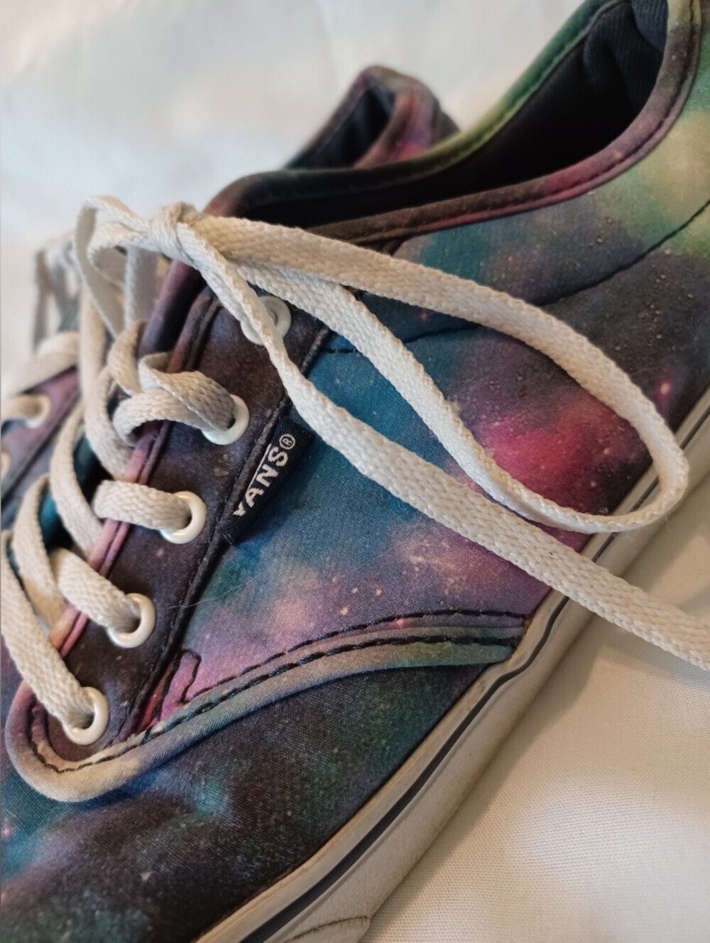 Vans Authentic Low Top Galaxy Cosmic Space Canvas Lace-up Sneakers - Multicolor